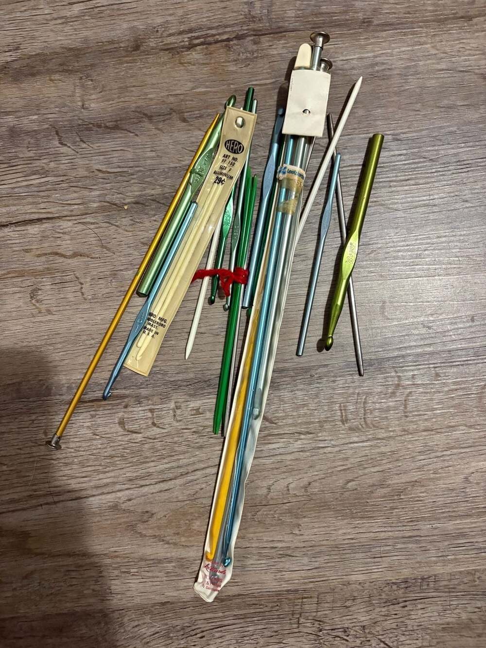 Vintage Lot of Knitting Needles and Crochet Hooks